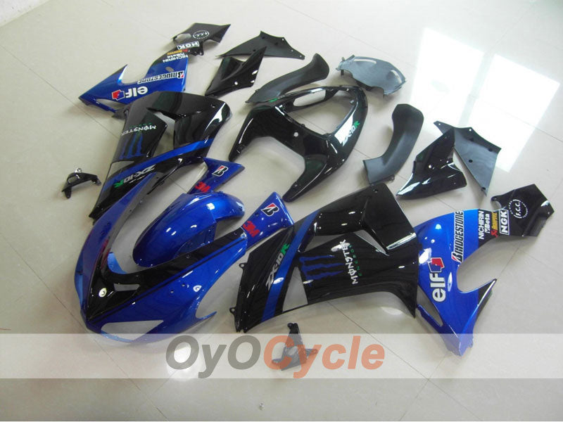 Kit carene a iniezione per NINJA ZX-10R 06-07 - Blu, Nero - Monster #OYO87901625 Immagine principale del prodotto