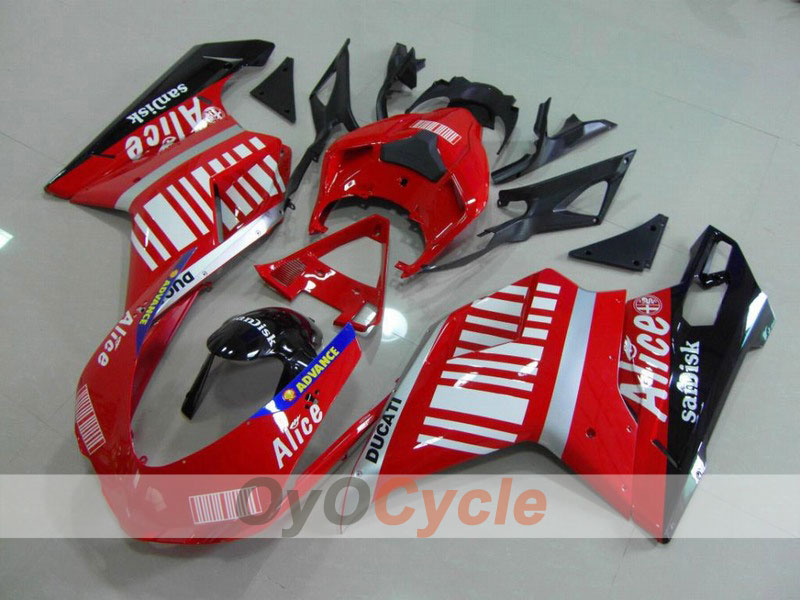 Kit carene a iniezione per Ducati 1198 09-11 - Rosso, Nero - Alice #OYO87902327 Immagine principale del prodotto
