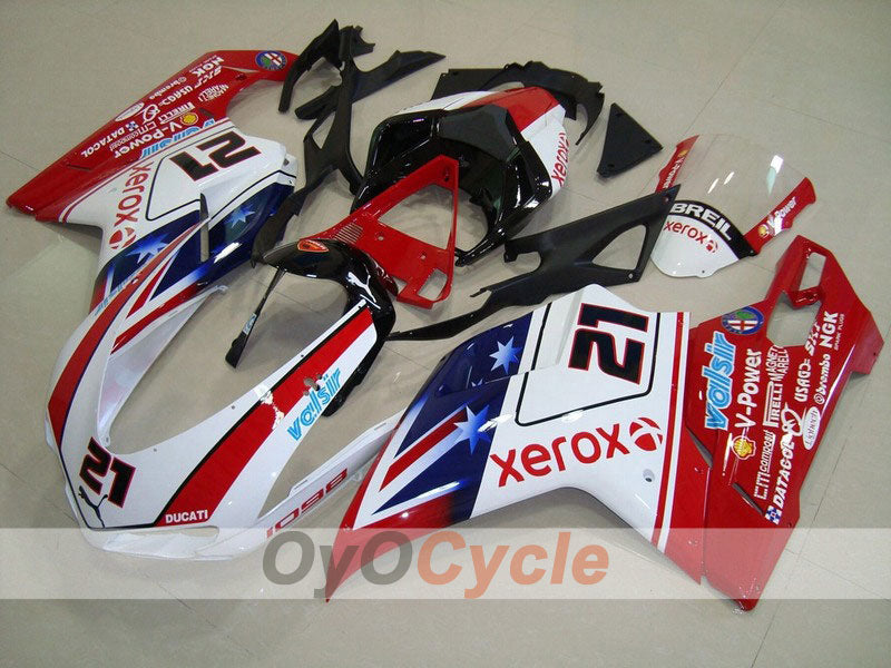 Kit carene a iniezione per Ducati 848 anni 08-13 - Rosso, Bianco - Xerox #OYO87902244 Immagine principale del prodotto