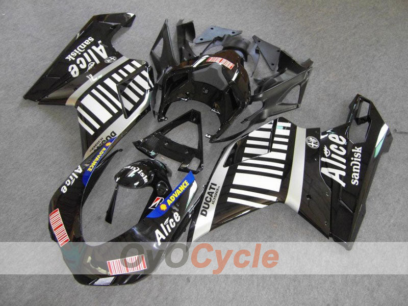 Kit carene a iniezione per Ducati 848 anni 08-13 - Bianco, Nero - Alice #OYO87902175 Immagine principale del prodotto