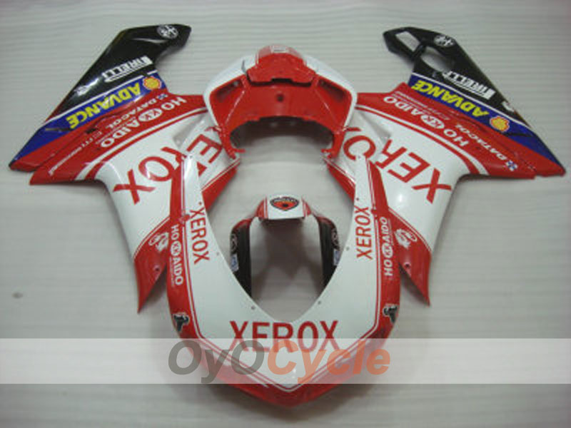 Kit carene a iniezione per Ducati 848 anni 08-13 - Rosso, Bianco - Xerox #OYO87902227 Immagine secondaria del prodotto