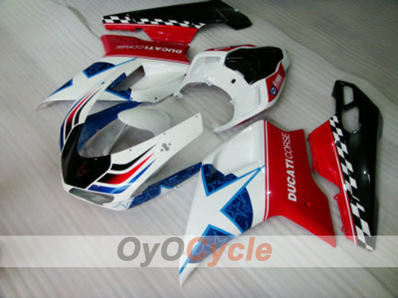 Kit carene stampate a iniezione per Ducati 1198 09-11 - Rosso, Bianco - Stile originale #OYO87902339 Immagine secondaria del prodotto