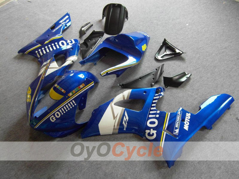 Kit carene a iniezione per YZF-R1 00-01 - Blu, Bianco - GO!!!!!!!, MOTUL #OYO87900770 Immagine principale del prodotto