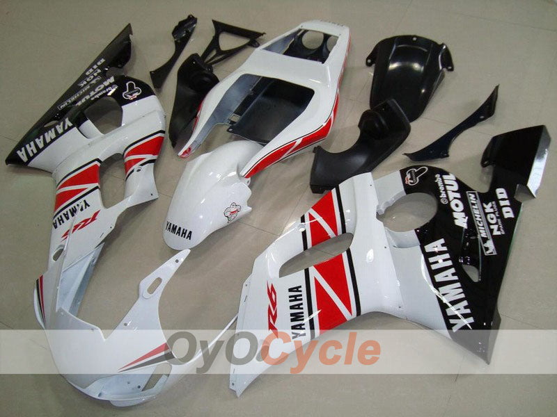 Kit carene a iniezione per YZF-R6 98-02 - Bianco, Nero - Stile di fabbrica #OYO87901001 Immagine principale del prodotto