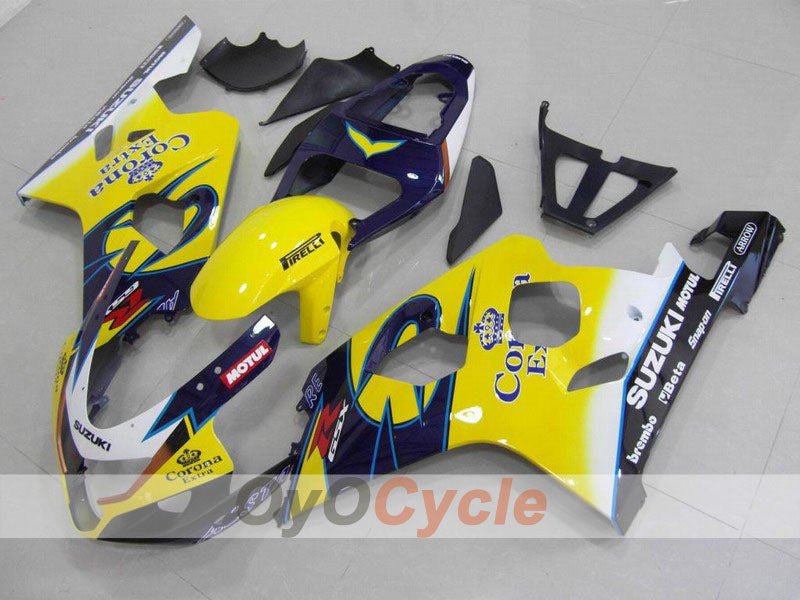 Kit carenatura a iniezione per GSX R750 04-05 - Giallo, Bianco - Corona #OYO87901238 Immagine principale del prodotto