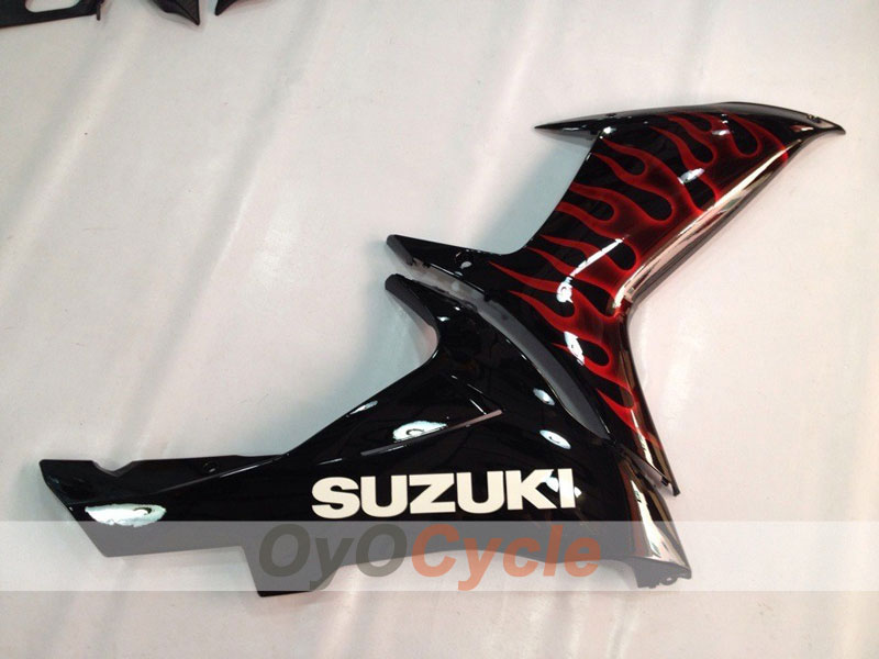 Carenatura a iniezione per GSX R750 anni 11-26 - Rosso, Nero - Fiamma #OYO87901470 Immagine secondaria del prodotto