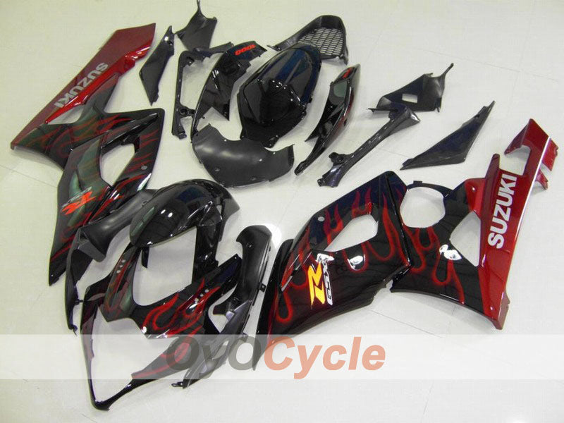 Kit carene a iniezione per GSX R1000 05-06 - Rosso, Nero - Fiamma #OYO87901958 Immagine principale del prodotto