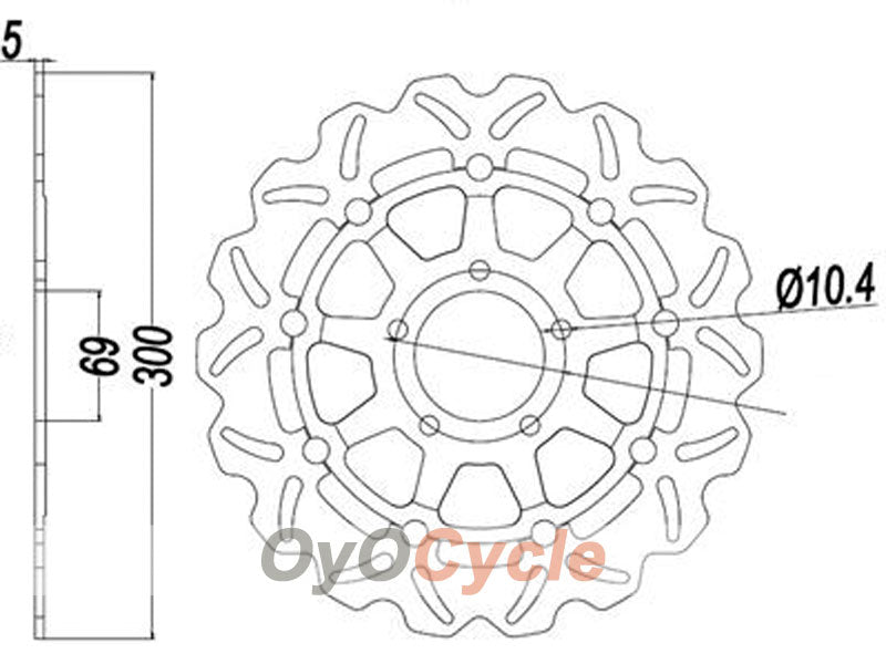 Dischi Freno per Suzuki GSXR1000 03-04 #OYO87903455