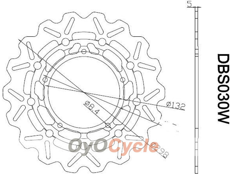 Dischi Freno per Yamaha YZF-R6 03-04 #OYO87903473