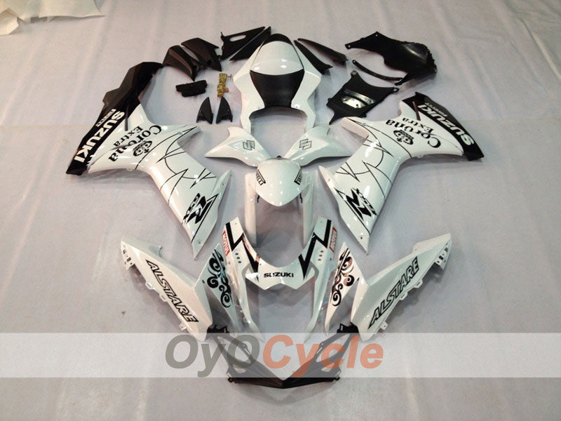 Kit carene stampate a iniezione per GSX R750 dal 2011 al 2026 - Bianco, Nero - Corona #OYO87901158 Immagine principale del prodotto