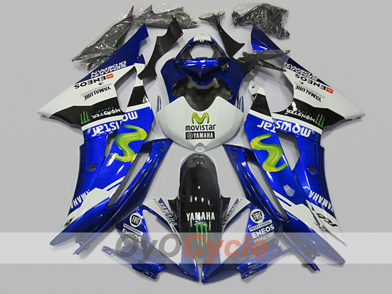 Kit carenatura a iniezione per YZF-R6 08-16 - Blu, Bianco - Movistar #OYO87904732 Immagine principale del prodotto