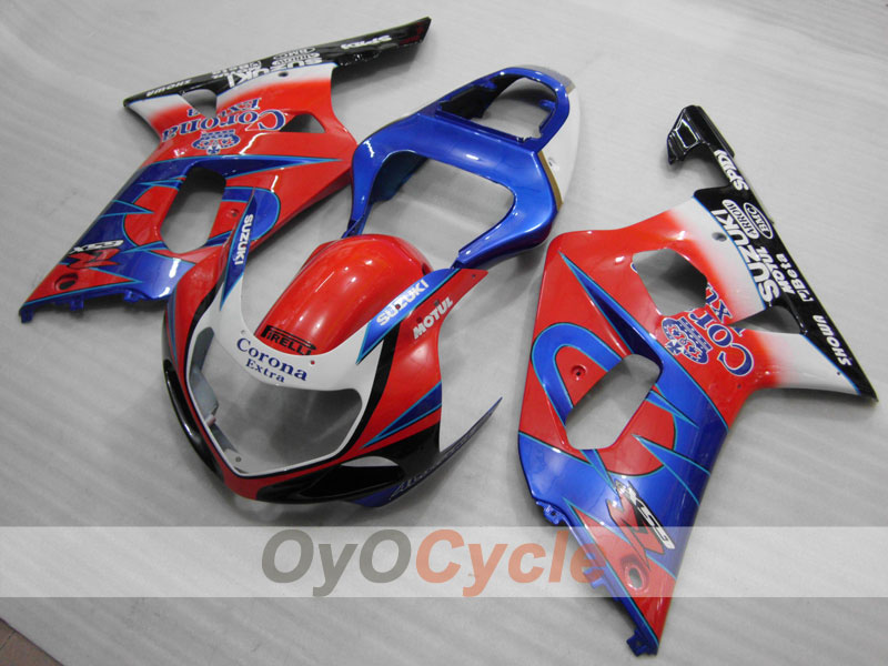 Kit carene a iniezione per GSX R750 anni 00-03 - Rosso, Blu - Corona #OYO87901027 Immagine principale del prodotto
