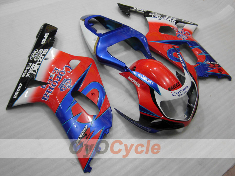 Kit carene a iniezione per GSX R600 01-03 - Rosso, Blu - Corona #OYO87901030 Immagine secondaria del prodotto