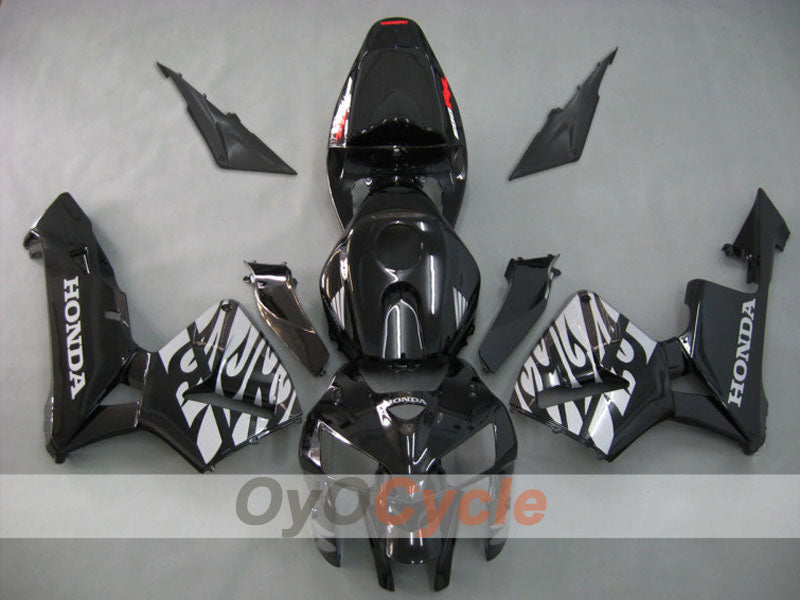 Kit carene stampate a iniezione per CBR600RR 05-06 - Nero, Argento - Fiamma #OYO87900240 Immagine principale del prodotto