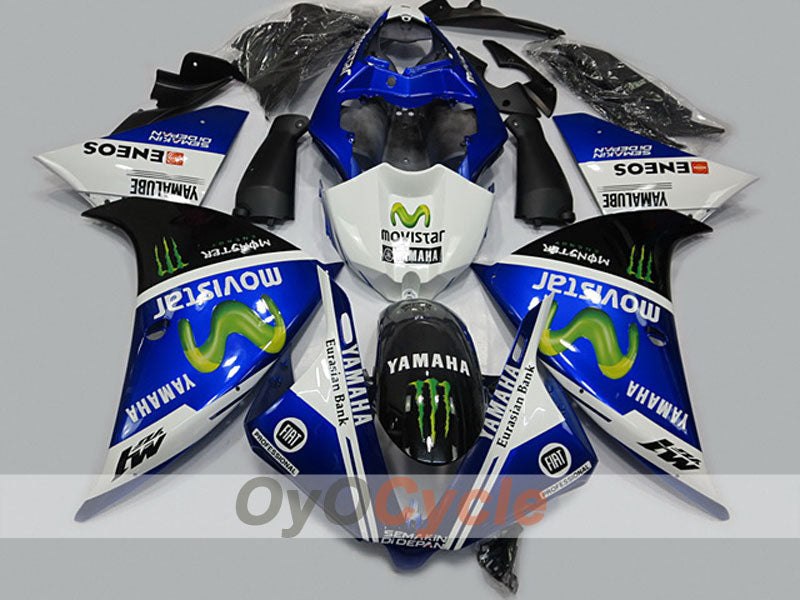Kit carene a iniezione per YZF-R1 12-14 - Blu, Bianco - Movistar #OYO87904728 Immagine principale del prodotto