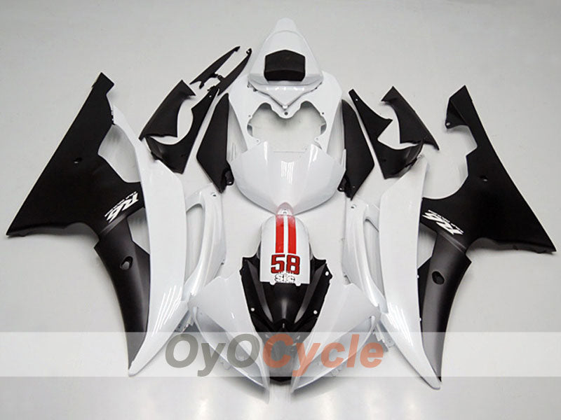 Kit carene a iniezione per YZF-R6 08-16 - Bianco, Nero - Stile di fabbrica #OYO87904736 Immagine principale del prodotto
