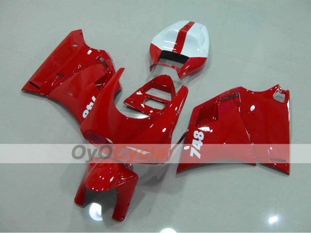 Kit carene a iniezione per Ducati 748 del 94-02 - Rosso, Bianco - Stile di fabbrica #OYO87902049 Immagine principale del prodotto