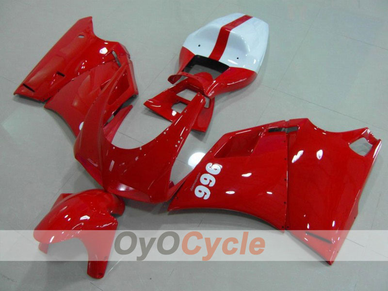 Kit carene a iniezione per Ducati 996 del 99-02 - Rosso, Bianco - Stile Fabbrica #OYO87902201 Immagine principale del prodotto