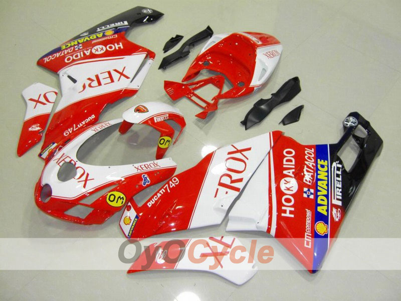 Kit carene a iniezione per Ducati 749 del 03-04 - Rosso, Bianco - Xerox #OYO87902140 Immagine principale del prodotto