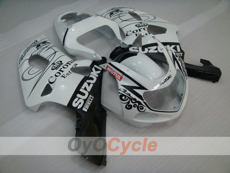 Carena a iniezione per GSX R600 01-03 - Bianca, Nera - Corona, MOTUL #OYO87905115 Immagine principale del prodotto