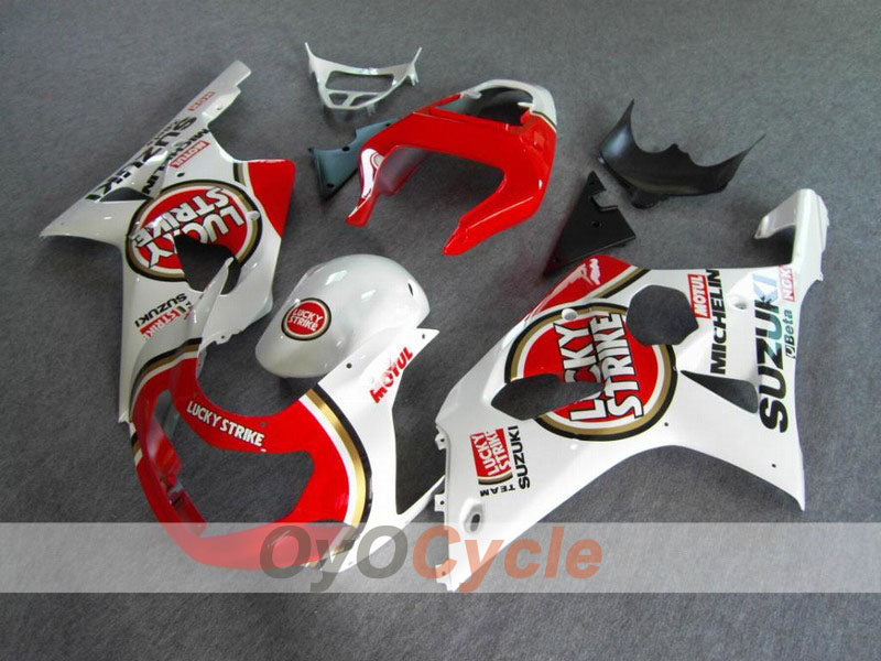 Kit carene a iniezione per GSX R1000 00-02 - Rosso, Bianco - Lucky Strike #OYO87901737 Immagine principale del prodotto