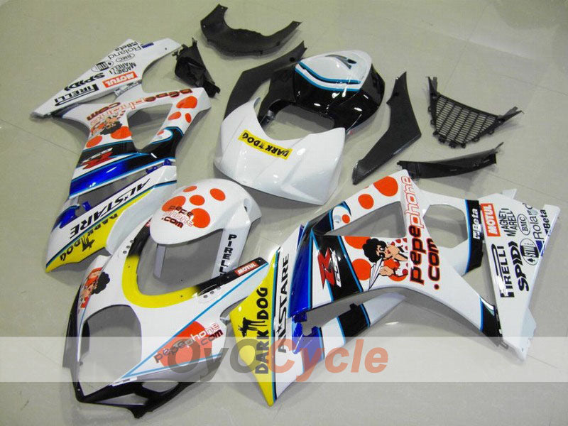 Kit Carene a Iniezione per GSX R1000 07-08 - Bianco, Nero - Dark Dog, MOTUL #OYO87902086 Immagine principale del prodotto