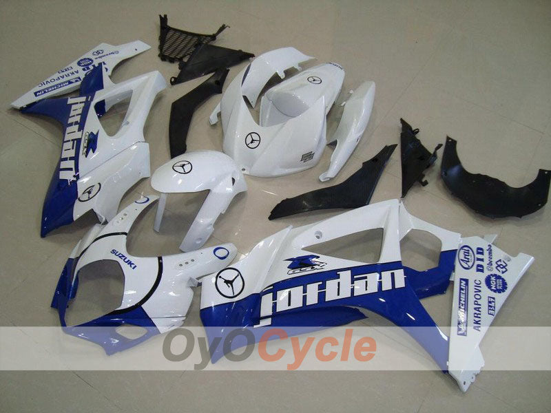 Carenatura a iniezione per GSX R1000 07-08 - Blu, Bianco - Jordan #OYO87902103 Immagine principale del prodotto