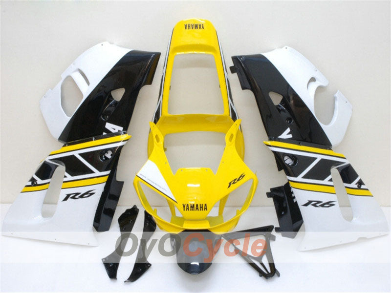 Kit carenatura a iniezione per YZF-R6 dal 98 al 02 - Giallo, Bianco - Stile di Fabbrica #OYO87900997 Immagine principale del prodotto