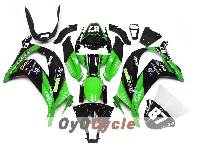 Kit carene a iniezione per 16-20 NINJA ZX-10R - Verde, Nero - Stile di fabbrica #OYO87914609 Immagine principale del prodotto