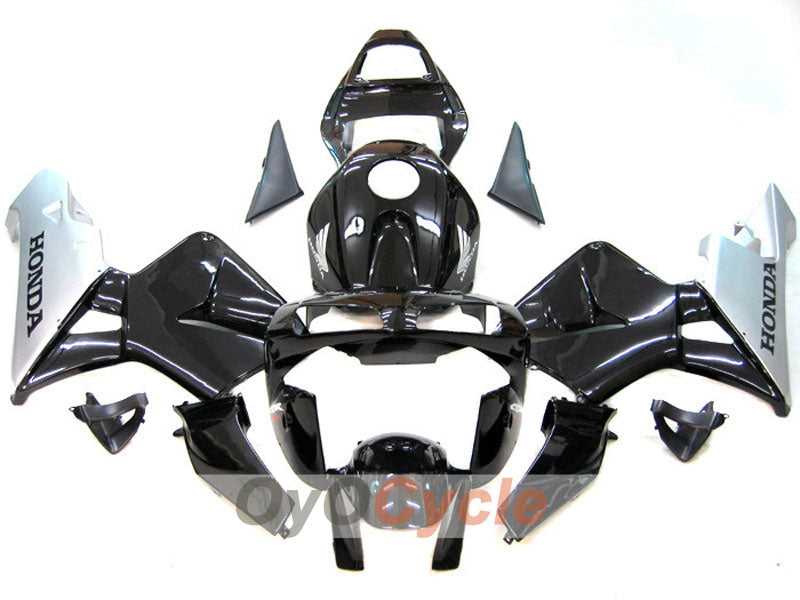 Kit carenatura a iniezione per CBR600RR 03-04 - Nero, Argento - Stile Fabbrica #OYO87902566 Immagine principale del prodotto