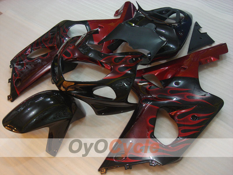 Kit carene a iniezione per GSX R750 anni 00-03 - Rosso, Nero - Fiamma #OYO87901054 Immagine secondaria del prodotto