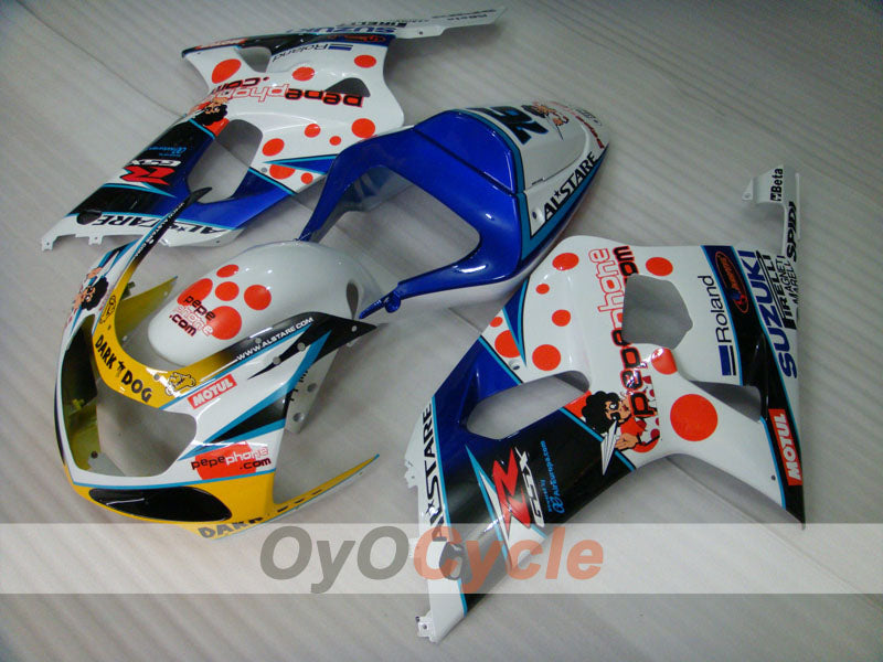Carena a iniezione per GSX R1000 del 00-02 - Blu, Bianco - Dark Dog, MOTUL #OYO87901723 Immagine principale del prodotto