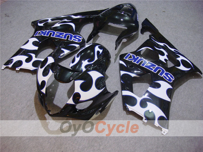 Kit carene a iniezione per GSX R1000 03-04 - Bianco, Nero - Fiamma #OYO87901832 Immagine principale del prodotto