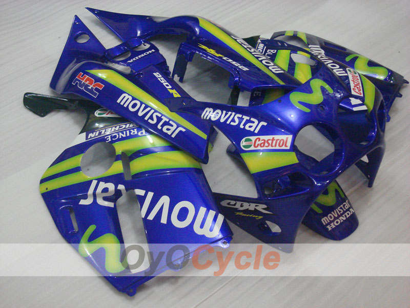Kit carene a iniezione per CBR250RR 88-89 - Giallo, Blu - Movistar #OYO87902896 Immagine principale del prodotto