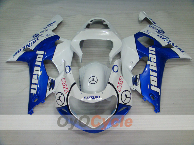 Kit carene a iniezione per GSX R600 01-03 - Blu, Bianco - DUNLOP, Jordan #OYO87901051 Immagine secondaria del prodotto