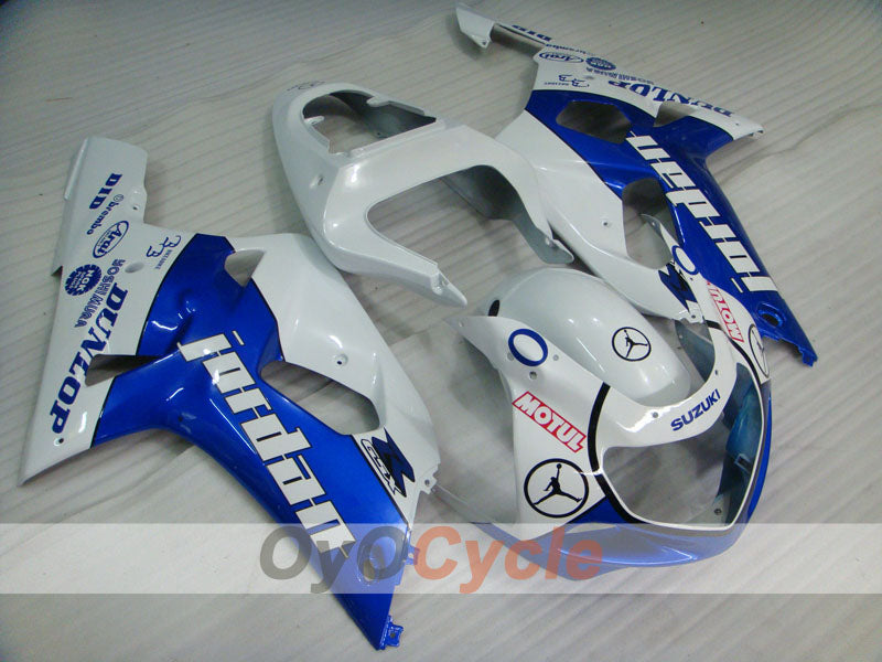 Kit carene a iniezione per GSX R600 01-03 - Blu, Bianco - DUNLOP, Jordan #OYO87901051 Immagine principale del prodotto