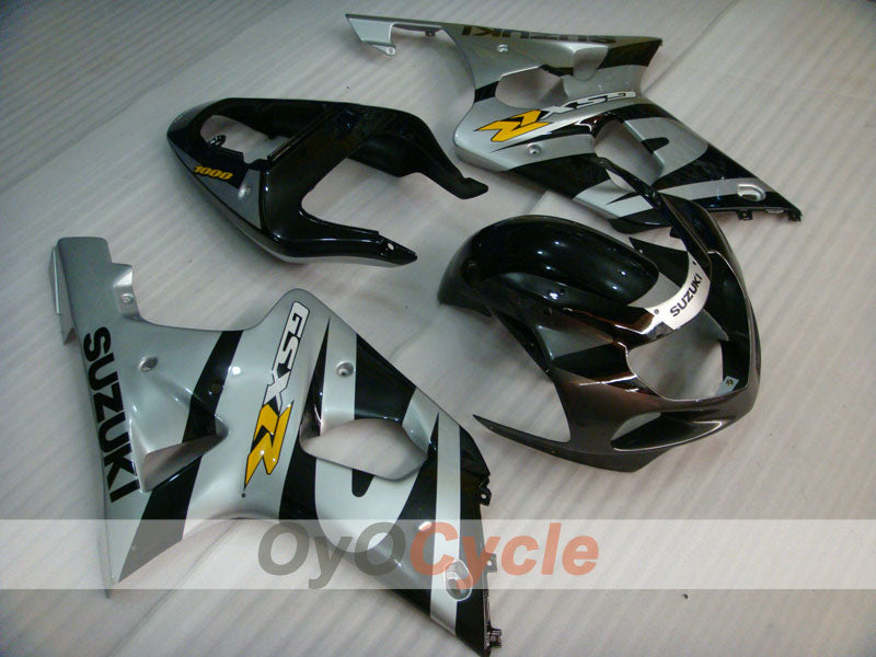 Kit carenatura a iniezione per GSX R1000 00-02 - Nero, Argento - Stile fabbrica #OYO87901772 Immagine principale del prodotto