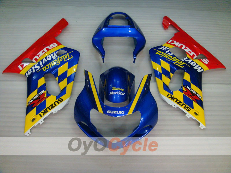 Kit carene a iniezione per GSX R600 01-03 - Rosso, Blu - Movistar #OYO87901062 Immagine secondaria del prodotto