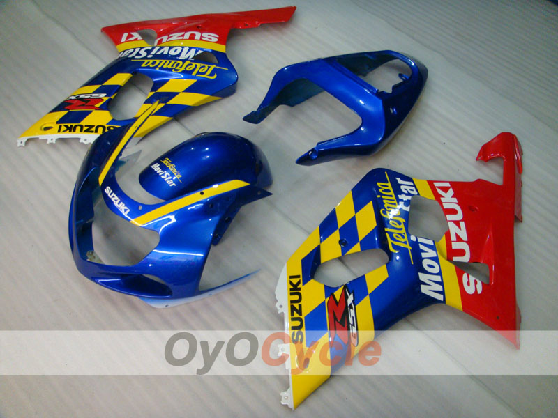 Kit carene a iniezione per GSX R600 01-03 - Rosso, Blu - Movistar #OYO87901062 Immagine principale del prodotto