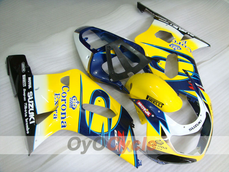 Carena a iniezione per GSX R600 01-03 - Giallo, Blu - Corona, MOTUL #OYO87905113 Immagine principale del prodotto