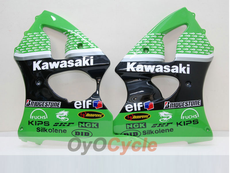 Kit carene a iniezione per NINJA ZX-6R 00-02 - Verde, Nero - Nakano #OYO87901726 Immagine secondaria del prodotto