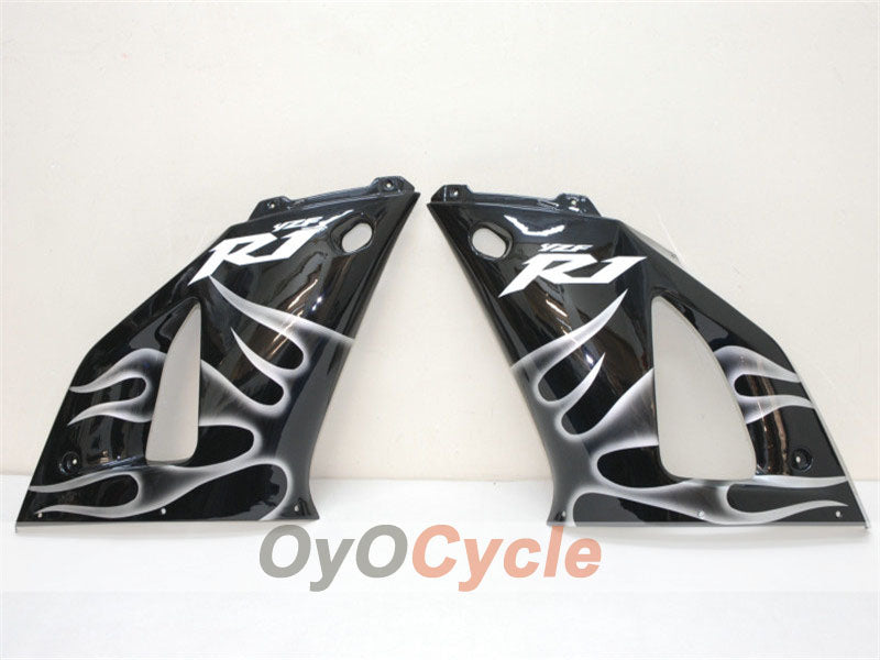 Kit carene a iniezione per YZF-R1 00-01 - Bianco, Nero - Fiamma #OYO87900763 Immagine secondaria del prodotto