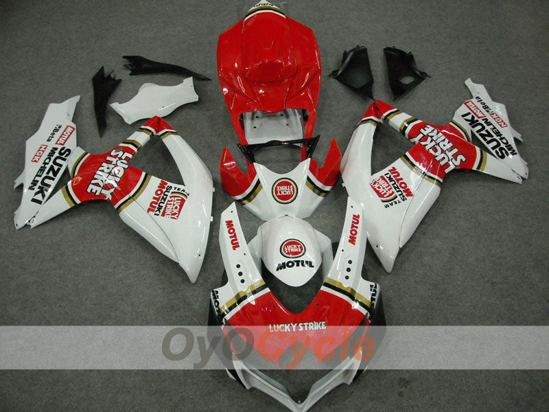Kit carene a iniezione per GSX R600 08-10 - Rosso, Bianco - Lucky Strike, MICHELIN, MOTUL #OYO87901641 Immagine principale del prodotto