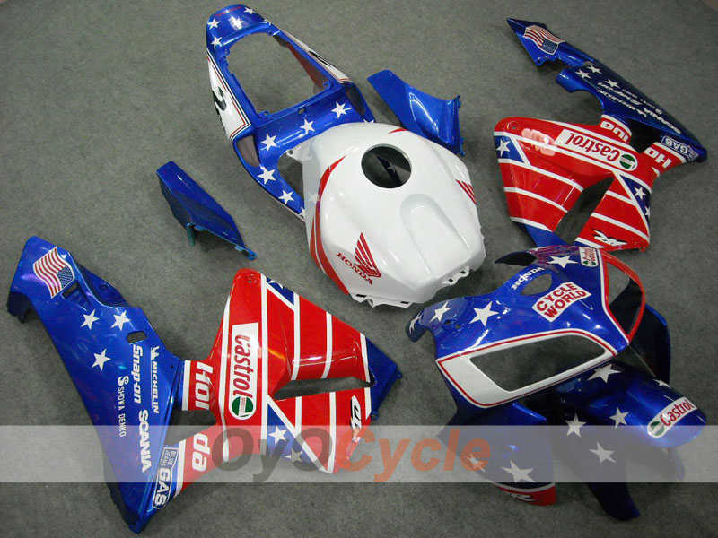 Kit carenatura a iniezione per CBR600RR 05-06 - Rosso, Blu - Castrol #OYO87900234 Immagine secondaria del prodotto