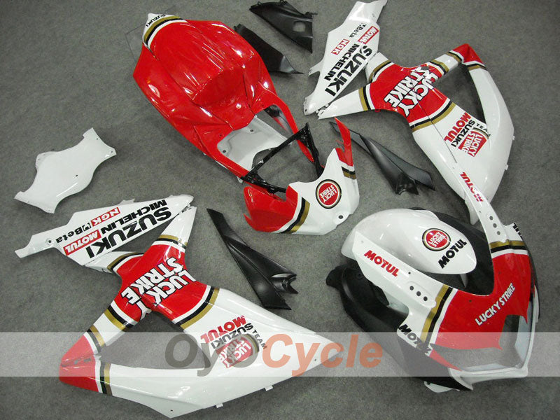 Kit carene a iniezione per GSX R750 08-10 - Rosso, Bianco - Lucky Strike #OYO87901451 Immagine principale del prodotto