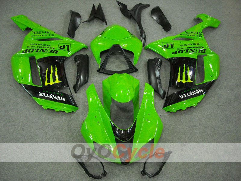 Carenatura a iniezione per NINJA ZX-6R 07-08 - Verde, Nero - Monster #OYO87901943 Immagine secondaria del prodotto