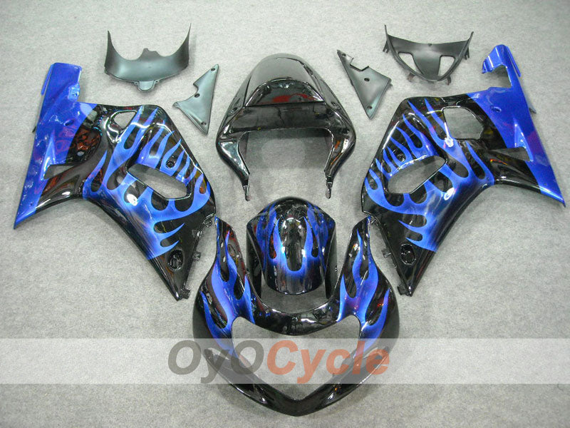 Kit carenatura a iniezione per GSX R600 01-03 - Blu, Nero - Fiamma #OYO87901042 Immagine principale del prodotto