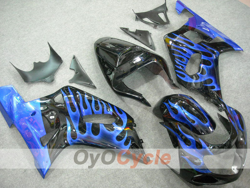 Kit carenatura a iniezione per GSX R600 01-03 - Blu, Nero - Fiamma #OYO87901042 Immagine secondaria del prodotto