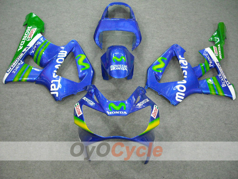 Kit carene a iniezione per CBR900RR 954 02-03 - Verde, Blu - Movistar #OYO87902839 Immagine secondaria del prodotto