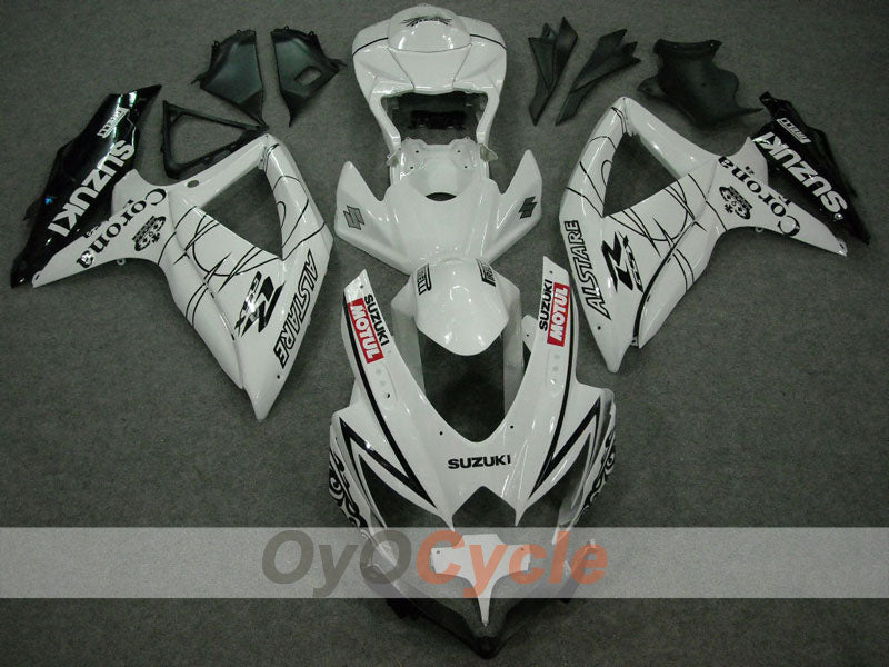 Kit carene stampate a iniezione per GSX R750 08-10 - Bianco, Nero - Corona #OYO87901157 Immagine secondaria del prodotto